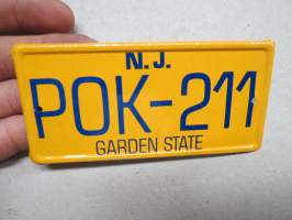 New Jersey POK-211 1971 -rekisterikyltti, keräilykyltti
