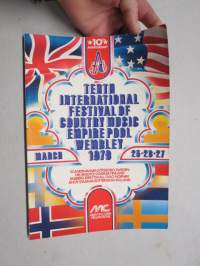 Tenth International Festival of Country Music - Empire Pool Wembley 1978 +nScandinavium Göteborg, Ice Stadium Helsinki, Ekeberg Oslo, Ahoy Stadium rotterdam -ohjelma