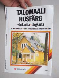 Tikkurila Oy 1988 talomaali - husfärg Ultra - Pika-Teho, Teho, Panssarimaali - Pansarfärg, Yki värikartta - färgkarta -colour chart