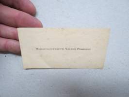 Reserviluutnantti Valter Pirhonen -käyntikortti / visit card