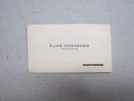 Aseteknikko Elias Vornanen -käyntikortti / visit card