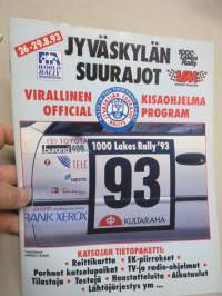 1000 Lakes Rally - Jyväskylän Suurajot 1993 - Virallinen kisaopas - Official Programme