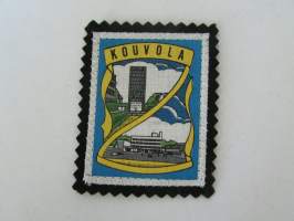 Kouvola -kangasmerkki / matkailumerkki / hihamerkki / badge -pohjaväri musta