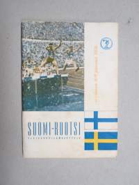 Suomi-Ruotsi yleisurheilumaaottelu 1956 -käsiohjelma / program book Finland-Sverige landskamp