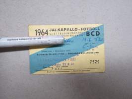 1964 Jalkapallo luetteloimiskortti BCD  nr 7529