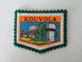 Kouvola -kangasmerkki / matkailumerkki / hihamerkki / badge -pohjaväri vihreä