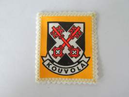 Kouvola -kangasmerkki / matkailumerkki / hihamerkki / badge -pohjaväri valkoinen