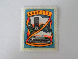 Kouvola -kangasmerkki / matkailumerkki / hihamerkki / badge -pohjaväri valkoinen