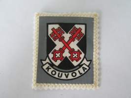 Kouvola -kangasmerkki / matkailumerkki / hihamerkki / badge -pohjaväri valkoinen