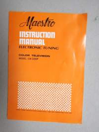 Maestro Color Television Model CB-330F Instruction Manual - Electronic Tuning -televisio, käyttöohje