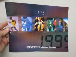 Koss stereophones 1999 -tuoteluettelo / kuvasto