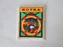 Kotka -kangasmerkki / matkailumerkki / hihamerkki / badge -pohjaväri valkoinen