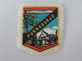 Punkaharju -kangasmerkki / matkailumerkki / hihamerkki / badge -pohjaväri valkoinen