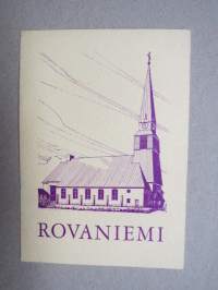 Rovaniemi, seurakunnan 4. kirkko valmistunut 1950, arkkitehti B. Liljequist, sisustus A. Salmenlinna -esittelykirjanen