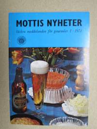 Mottis Nyheter 1974 nr 1 - läckra meddelanden för gourméer -Ravintola Motti asiakaslehti / restaurant customer magazine