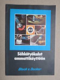 Black & Decker sähkötyökalut 1974 -tuoteluettelo / myyntiesite / sales brochure