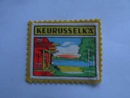 Keurusselkä -kangasmerkki / matkailumerkki / hihamerkki / badge -pohjaväri keltainen