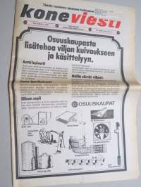 Koneviesti 1979 nr 12 - sis, mm. Seuraavat artikkelit,  Osuuskaupasta lisätehoa viljan kuivaukseen ja käsittelyyn, Vikaa sysissä ja sepissä,  ym.