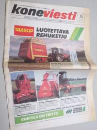 Koneviesti 1991 nr 5 - Valmet Mezzo korvaa 505-905-sarjan, MF uudessa nousussa, Fiatista Fiatagriksi, Isännän superapuko?, Lihasikalan panon vartijat, ym.