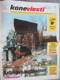 Koneviesti 1996 nr 21 - Renki töihin,Vapolla ja Sisu Traktoreilla yhteistä tuotekehitystä,Kuiva loppukesä pelasti turve-tuotannon,Kaikkea ei tarvitse tehdä itse, ym.