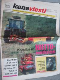 Koneviesti 1996 nr 6 - Huroo, pitkiä pellavia!, Hauhon heinäpäivät - Laadukkaan kuivaheinän kysyntä kasvaa jatkuvasti, JF kiri Lelyn rinnalle, ym.