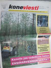 Koneviesti 1997 nr 6 - Muokkausajankohta ja typpiriskit, Siman traktorit, urakoitsijakoneet Sima-näyttelyn päätähtiä, Elhon niittomurskaimet rynnistävät Ranskaan,ym.