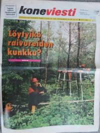 Koneviesti 1998 nr 13 - Joustavatko merkkiosien hinnat koskaan?, Fahrille jatkoaikaa - Leikkuu-puimurin peruskuormitus, Varaosia kolmasosahinnalla, Juko XJ200, ym.