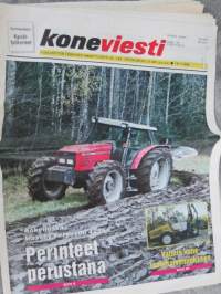 Koneviesti 1998 nr 1 - Bioenergian vuosikymmen, Agritechnican kylvötekniikka - Suunta kohti suurempaa, New Holland TS-sarja -Hopan korvaajat,Massey Ferguson 4255,ym.