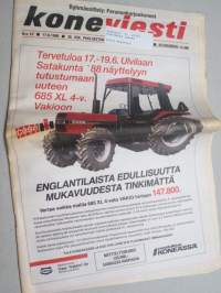 Koneviesti 1988 nr 12 - Ylihärmän malli, Jenkki-Jontikka - pelkkää pikavaihdetta, Konekentän laidalta - Maatalouskoneet mittatilauksesta, Varmo-tasausäes, ym.