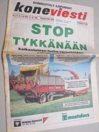 Koneviesti 1987 nr 11 - Tuotekehitys ei saa pysähtyä, Käytetty puimuri - Harkinnan arvoinen vaihtoehto, Puimuri ja pehmeät pellot - Kulkukyvyn parantaminen, ym.