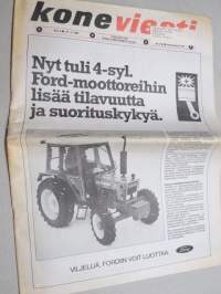 Koneviesti 1981 nr 6 - Salaojituksen tavoitteet, Palahake tutkittavana, Etupesäkäytöstä saadut kokemukset, Leyland - kalliita moottoriremontteja, ym.