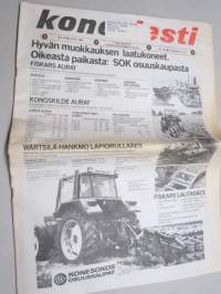 Koneviesti 1981 nr 18 - Näytteiden oton aika on nyt, Traktorin etunostolaite - standardia valmistellaan, Jurtti-päivät 1981, Näin suunniteltiin aurinkokuivuri, ym.