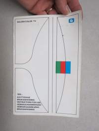 Salora Color-TV 1D0.., Väri TV Käyttöohje, Bruksanvisning, Instructions for use, Bedienungsanleitung -väri-TV:n käyttöohjeet