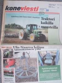 Koneviesti 2002 nr 20 - Suuntaa etsitään, John Deere 6420 S AutoPowr - Jontikka parhaimmillaan, Suomen malli Ruotsiin ja Norjaan, Elmiassa vuorossa peltokoneet, ym.