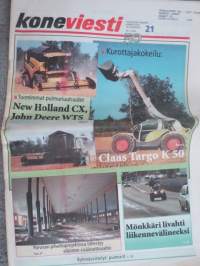Koneviesti 2002 nr 21 - New Holland TM 190 valittiin Vuoden Traktoriksi - Valtran S-sarjalle design-palkinto, Hakelämmityksen kasvu ollut vakaata, ym.