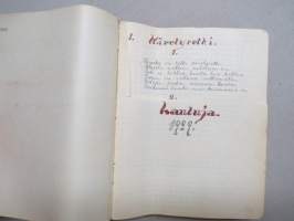 Lauluja 1929 - käsinkirjoitettu laulukirja