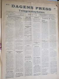 Dagens Press och Telegramnyheter, 25.4.1918 -vapaussodan / kansalaissodan / kapinan aikainen sanomalehti