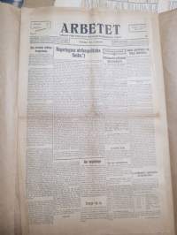 Arbetet 5.1.1918 -sanomalehti