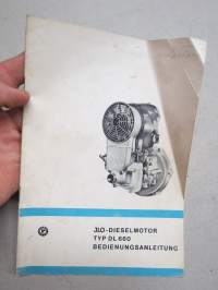JLO-Dieselmotor Typ DL 660 Bedienungsanleitung -käsikirja / käyttöohjekirja