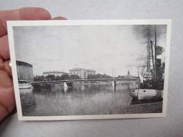 Turku - Åbo, Uusi silta - Nya bron, postikortti - postkort, 1940-luvulta, käyttämätön, tukkuliikkeen vanhaa varastoa
