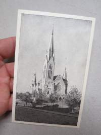 Turku - Åbo, Mikaelin kirkko - Mikaels kyrkan, postikortti - postkort, 1940-luvulta, käyttämätön, tukkuliikkeen vanhaa varastoa