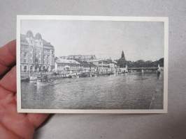Turku - Åbo, Auran silta - Aura bro, postikortti - postkort, 1940-luvulta, käyttämätön, tukkuliikkeen vanhaa varastoa