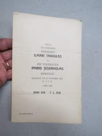 Bjudes att  öfvervara agronomen Ilmari Takkula(s) och vår fosterdotter Ingrid Sederholms vigningsakt, 1511.1903 - Aina & T.L. Eck, Björneborg -vihkiäiskutsukortti