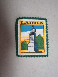 Laihia -kangasmerkki / matkailumerkki / hihamerkki / badge -pohjaväri vihreä
