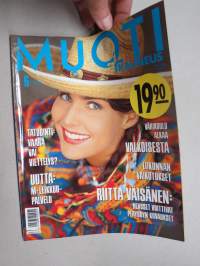 Muoti ja kauneus 1991 nr 6 -muotilehti -mukana kaava-arkki / fashion magazine