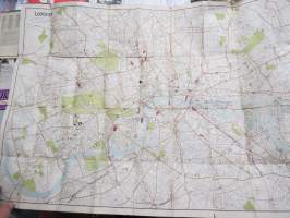 London, Plan & Guide, Index to Streets -kartta, ei merkittyä painovuotta
