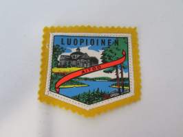 Luopioinen -Aitoo -kangasmerkki / matkailumerkki / hihamerkki / badge -pohjaväri keltainen