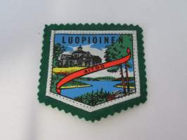 Luopioinen -Aitoo -kangasmerkki / matkailumerkki / hihamerkki / badge -pohjaväri vihreä