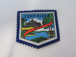 Luopioinen -Aitoo -kangasmerkki / matkailumerkki / hihamerkki / badge -pohjaväri sininen