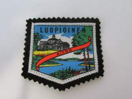 Luopioinen -Aitoo -kangasmerkki / matkailumerkki / hihamerkki / badge -pohjaväri musta